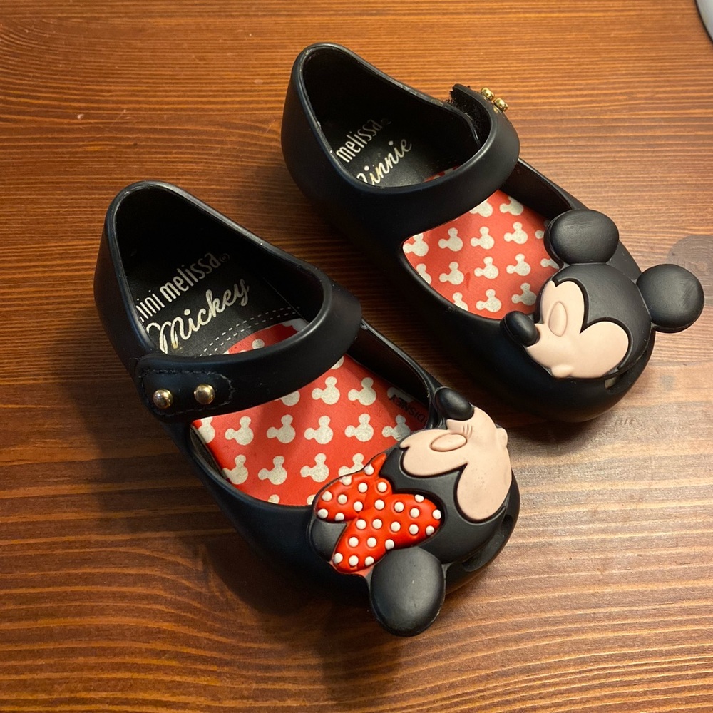 Mini Melissa Mickey and Minnie toddler shoes